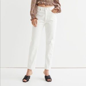 Light Cream High Waisted Mom Jean